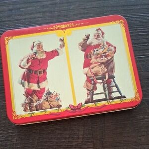 Coca-Cola Nostalgia Playing Cards Collector Set In A Metal Tin. 1994'